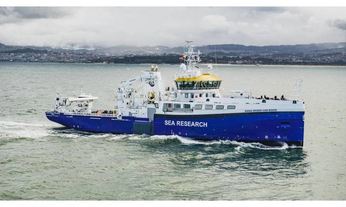RV Anna Weber-van Bosse at the sea trials on 6 February at Vigo (Photo: ARMON)