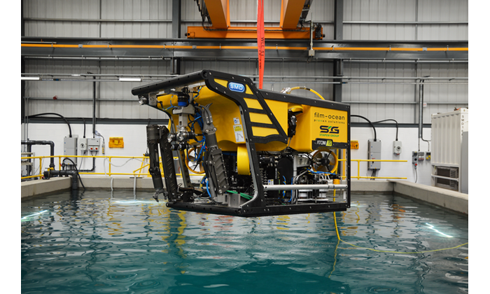 The SMD Atom ultra-compact work-class ROV purchased by Film-Ocean. © SMD