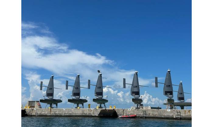 Commercial operators deploy Saildrone Voyager Unmanned Surface Vessels (USVs) out to sea in the initial steps of U.S. 4th Fleet’s Operation Windward Stack during a launch from Naval Air Station Key West’s Mole Pier and Truman Harbor, Sept. 13, 2023. (U.S. Navy photo by Danette Baso Silvers/Released)