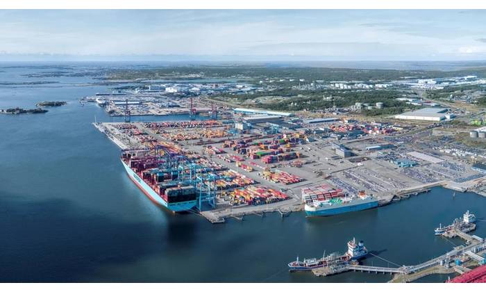 The container terminal at the Port of Gothenburg. Photo: Port of Gothenburg.