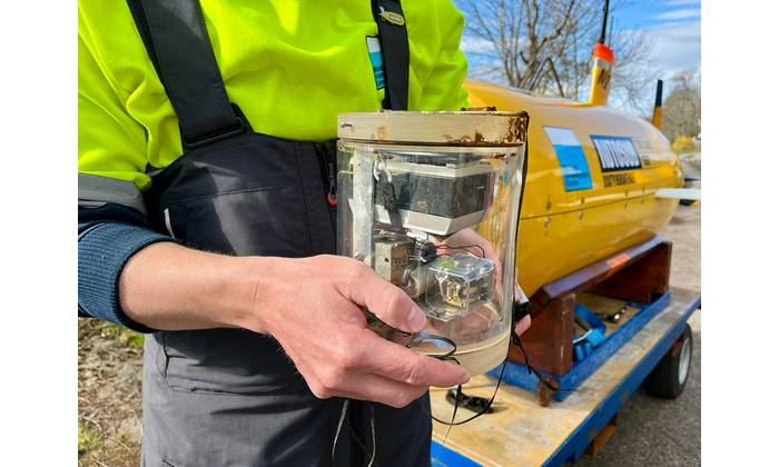 During a test mission, an ocean robot developed and operated by NOC accidentally found an underwater camera system—thought to be one of the first attempts to catch the Loch Ness monster on film. Credit: NOC