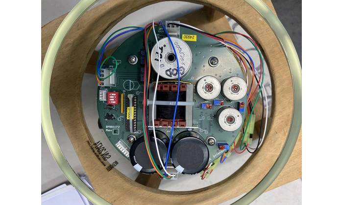 Figure 1. The Edgetech Burnwire Acoustic Release Transponder (BART) board provides up to 5 burnwire release commands, or 4 burnwire release commands plus a command-on and command-off to a single pin. The board has reliably received commands at the bottom of the Mariana Trench/Challenger Deep. (Photo courtesy of Rob Morris, Edgetech.)