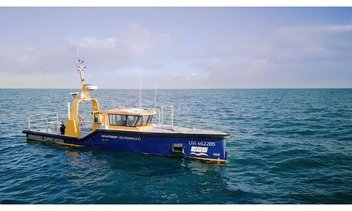 Fremantle 01 USV offshore in Western Australia. Source: Greenroom Robotics