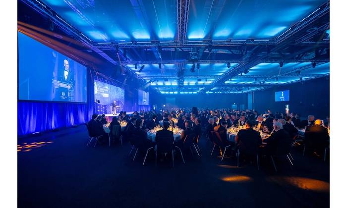 Guests at this year’s Subsea Expo Awards Dinner helped to donate over USD$6,600 (£5,000) to national food redistribution charity FareShare. Credit: Global Underwater Hub