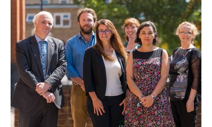 Left to right: Jonathan Simpson, Senior Technical Advisor; Bertie Sorensen-Pound, Maritime Digitalisation Lead; Dr Kassie Cigliana, Maritime Digitalisation Lead; Lucy Corcoran, Customer Engagement Lead; Yildiz Williams, Senior Technical Advisor; Susie Smith, Head of Marketing and Communications. Credit: Maritime and Coastguard Agency