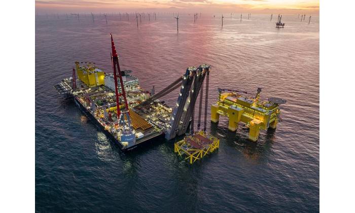 Nexans supplied the high-voltage direct current (HVDC) cable for TennetT’s DolWin6 project.
Image courtesy TenneT