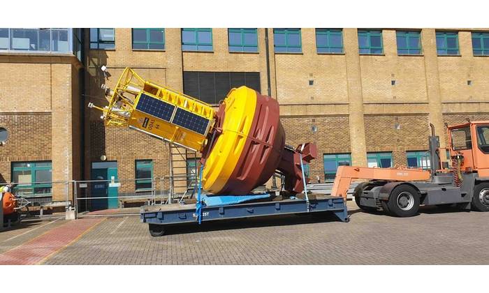 The Met Office buoy that will be deployed during the expedition at the PAP site. © NOC