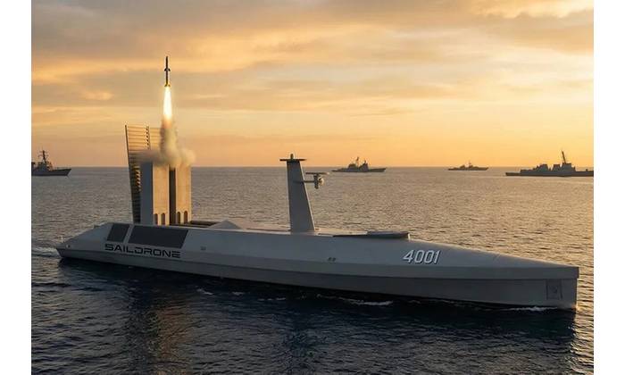 Saildrone introduced Spectre, a 52-meter, 250 tonne USV capable of up to 30 knots.
Source: Saildrone