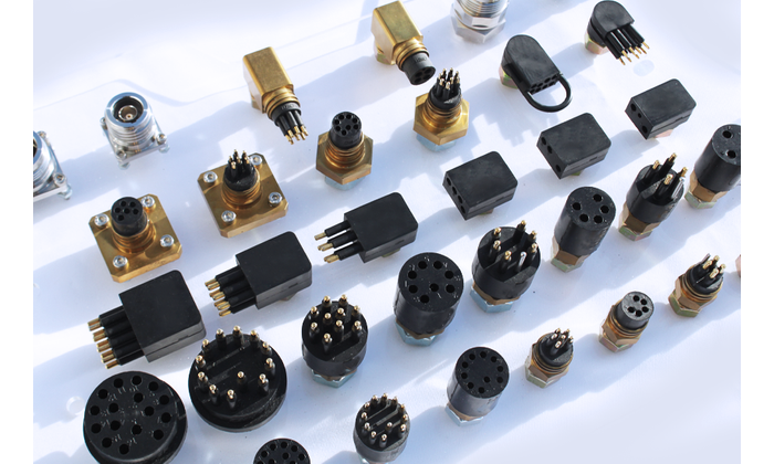 Underwater bulkhead connectors and mating in-line connectors come in a myriad of shapes, sizes and pin patterns from several companies. The system designer is faced with a daunting challenge to select the one best suited to their application. Credit: HPA Subsea