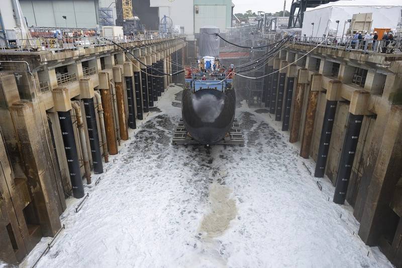 US Navy Launches Attack Submarine USS Idaho