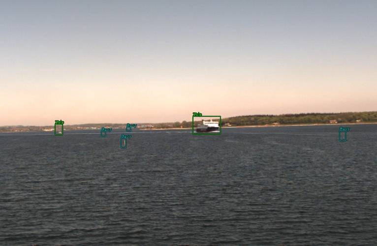 Applying ‘deep learning’ methods for the detection, classification and tracking of ships and buoys during navigation. Photo: DTU
