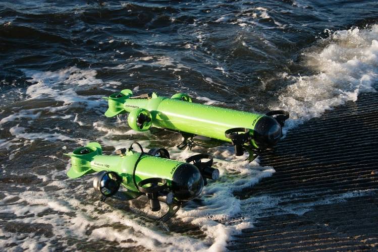 Two of Aquabotix’s commercial grade UUVs – Endura and Hybrid (Photo: Aquabotix)