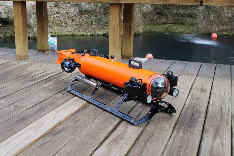 Aquabotix’s second-generation hybrid vehicle, the Integra AUV/ROV. Photo: Aquabotix