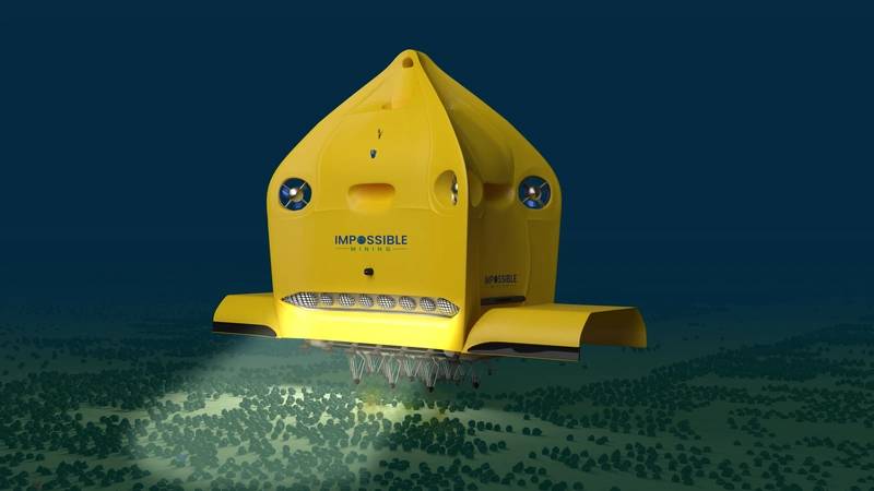 Artistic impression of AUV operation © Impossible Mining