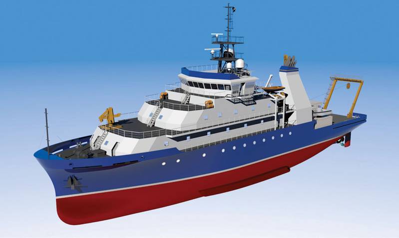 AGOR An artist’s rendering of the Armstrong-class auxiliary general oceanographic research vessel (AGOR). The ships will join the U.S. Academic research fleet.  (U.S. Navy Photo) 