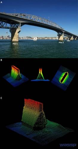 Auckland Channel Bridge pile survey