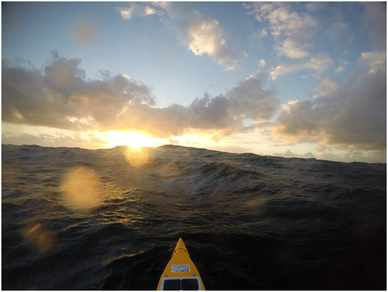 AutoNaut heads up the North West Passage from the Isles of Scilly into the Atlantic Ocean at the start of her stormy adventure.