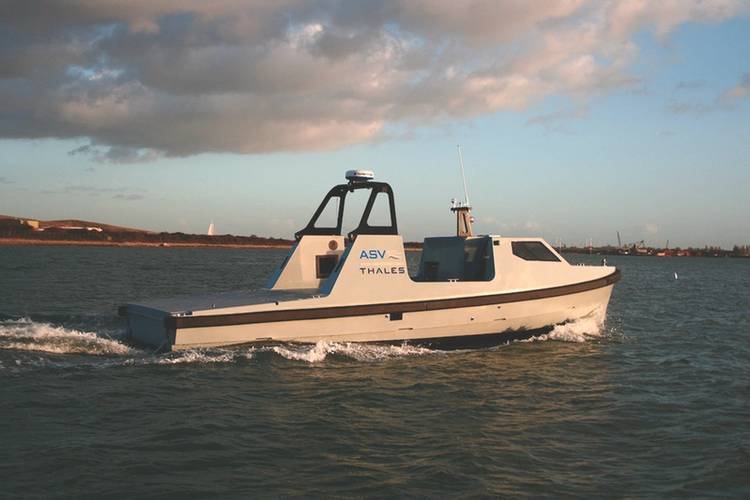 Autonomous vessels provide the key to the future safe conduct of naval operations in hostile and hazardous environments. (Photo: Thales Group)