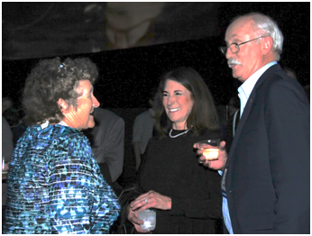 Barbara Fletcher, long-time IEEE-OES member, catches up with Stephanie and Ted Brockett, long-time MTS members. (Photo courtesy of Rick A. Smith) 