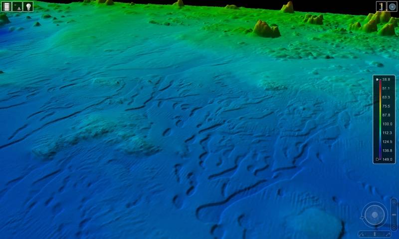 Bathymetric data from HI1491 Whitby to Redcar, © all rights reserved to Maritime & Coastguard Agency