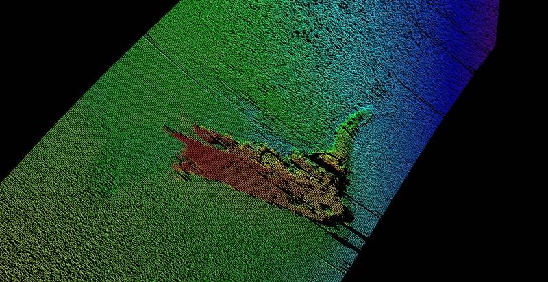 Bathymetric images of the Nessie model, created this week using the data captured from Kongsberg Maritime Ltd’s MUNIN AUV. (Photo: Kongsberg)