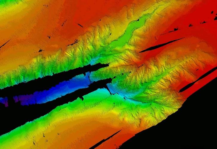Bathymetry data from SEA-KIT's Atlantic mission. Image courtesy SEA-KIT