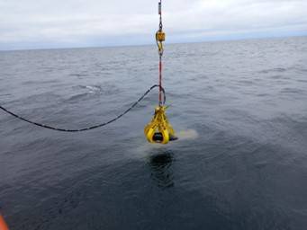 UXO being retrieved at Moray West offshore wind farm (Credit: Ocean Winds)