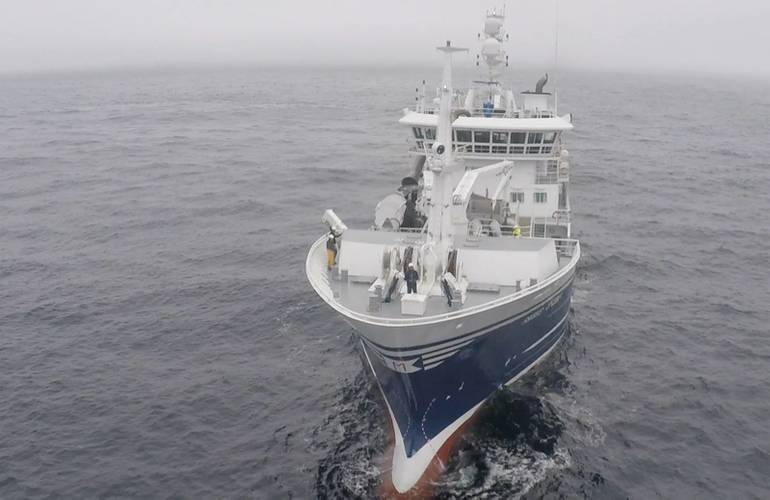 Birdview has been testing its drones off fishing vessels in Norway. Photo from Bird View.