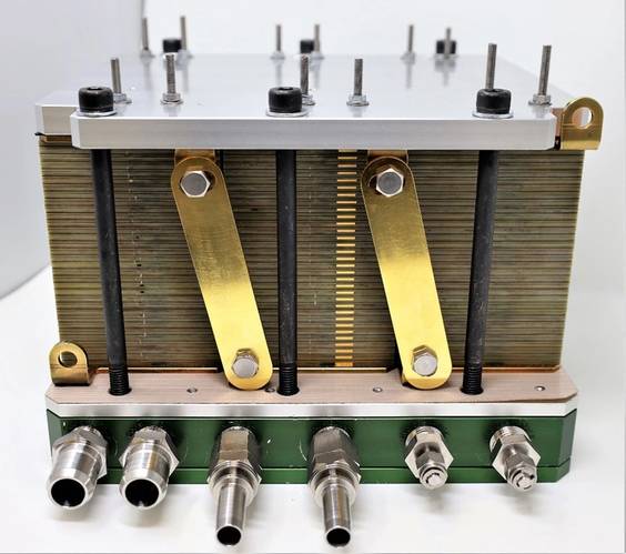 Bramble Energy Liquid Cooled Fuel Cell Stack. Image courtesy Bramble Energy