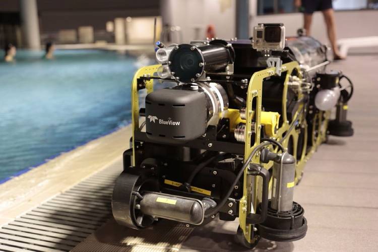 Bumblebee AUV with BlueView Sonar (Photo: BlueView)