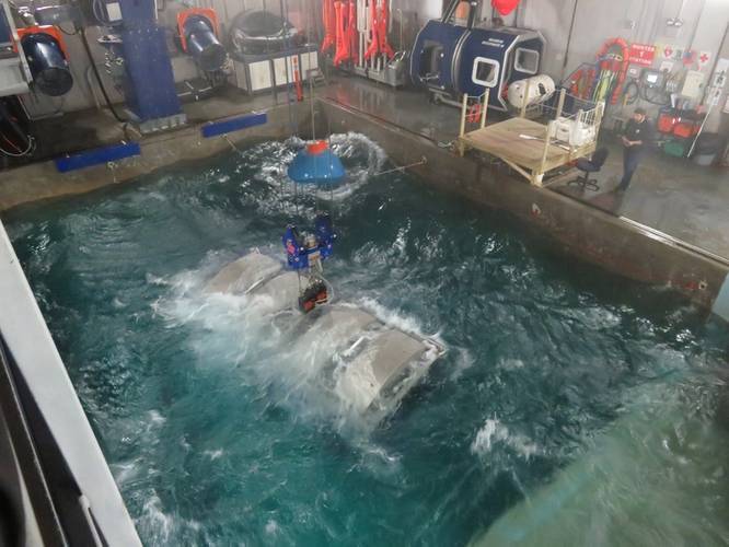 The cabin turns upside-down in the water. (Photo: Tom Mulligan)