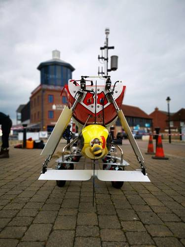 Caravela and her payload before deployment to warmer climes. Photo: AutoNaut