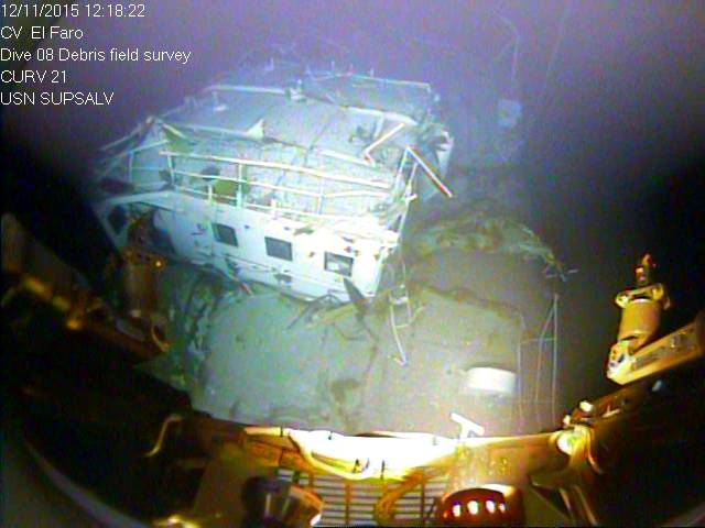 Close up view of El Faro navigation bridge (Photo:NTSB)