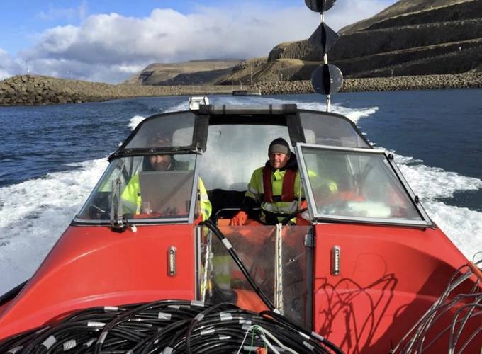 SJH Commercial Diving vessel dedicated to the support of the array of subsea kite installations. Image courtesy SJH
