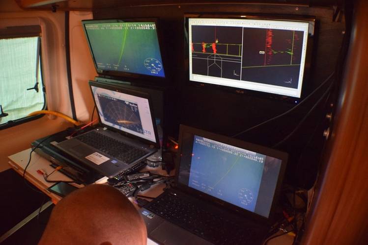 Part of the control center inside the vehicle (Photo: Saab Seaeye)