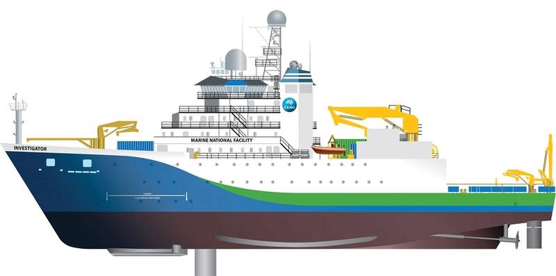 CSIRO’s R/V Investigator (image courtesy of MacArtney)