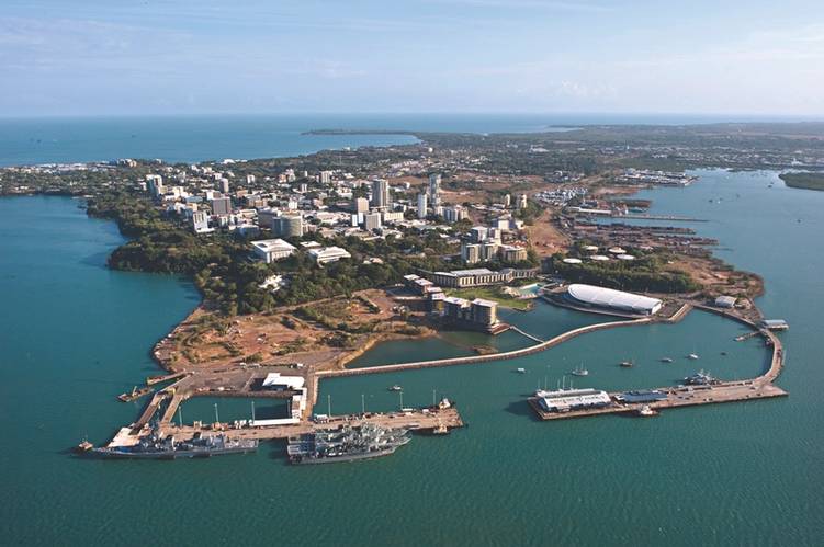 Darwin is a major multi-modal port serving shipping and cargo markets.  The port conveys a wide range of exports and provides services for offshore oil and gas rigs. (Photo: Port of Darwin)