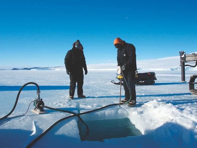 An Ice Hole for deploying an AUV in this climate. (Photo: Australian Maritime College)