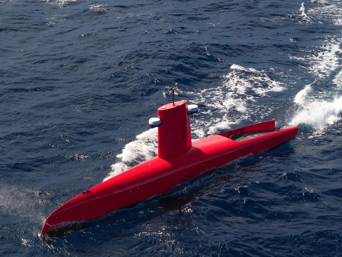 Exail Technologies’ DriX O 16 USV has an operational endurance of up to 30 days and a range of approximately 3,500 nautical miles. Image courtesy Exail