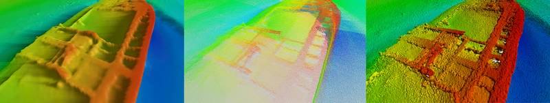 In the example from Figure 4  & 5 (pictured here), the original point cloud had just under 8 million points, but the mesh was able to reduce that to 2.5 million vertices, while also helping to improve visual analysis.