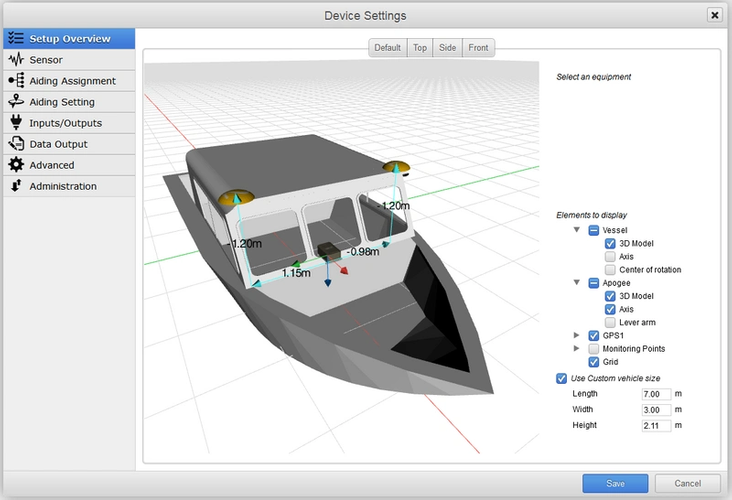 An example of the 3D view (Image: SBG Systems)