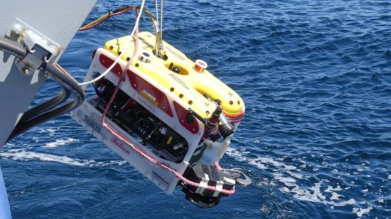 Falcon deployed on a recent service cruise to the Ocean Observatories Initiative Pioneer Array. 
(Photo by Rebecca Travis, Woods Hole Oceanographic Institution)
