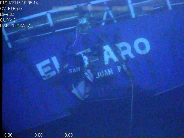 El Faro wreckage (Photo: NTSB)
