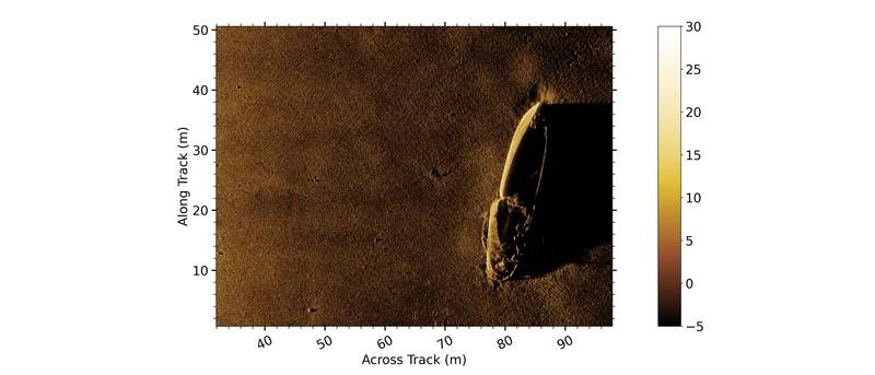Figure 3 Detail of trawler lost during WW2. Image Teledyne Gavia/Kraken