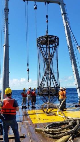 Figure 1. SST and Navy personnel recover STAFAC array in November, 2015. (Photo: SST)