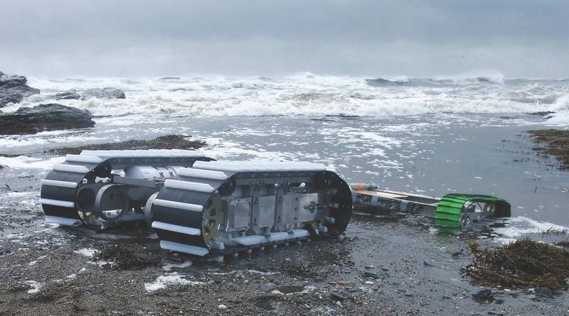 Figure 3: The Sea Ox with a towed payload sled