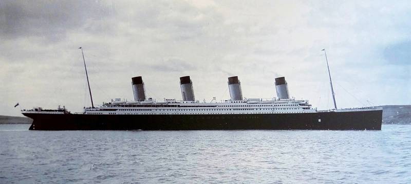 File photo: the Titanic pictured in Cobh Harbour, in April 1912 (Photo: Cobh Heritage Centre)