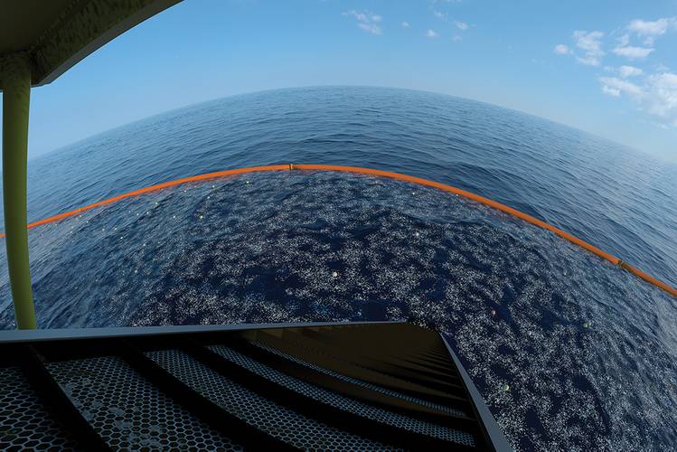 Garbage Belt:  A rendering of plastic about to be processed. Credit: Ocean Clean-Up
