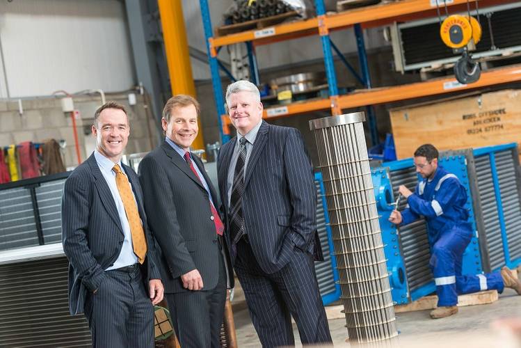 (l-r) Glacier Energy Services chairman, Scott Martin; Ross Offshore director Toby Ross; Glacier: Offshore MD Mark Derry; engineering technician Craig Marr.