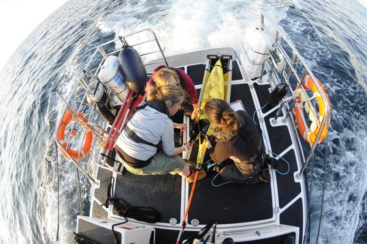 Gliders have become a regularly used platform for ocean monitoring. Photo from SAMS.  